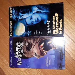 2x VHS An American Werewolf in London and an American Werewolf in Paris